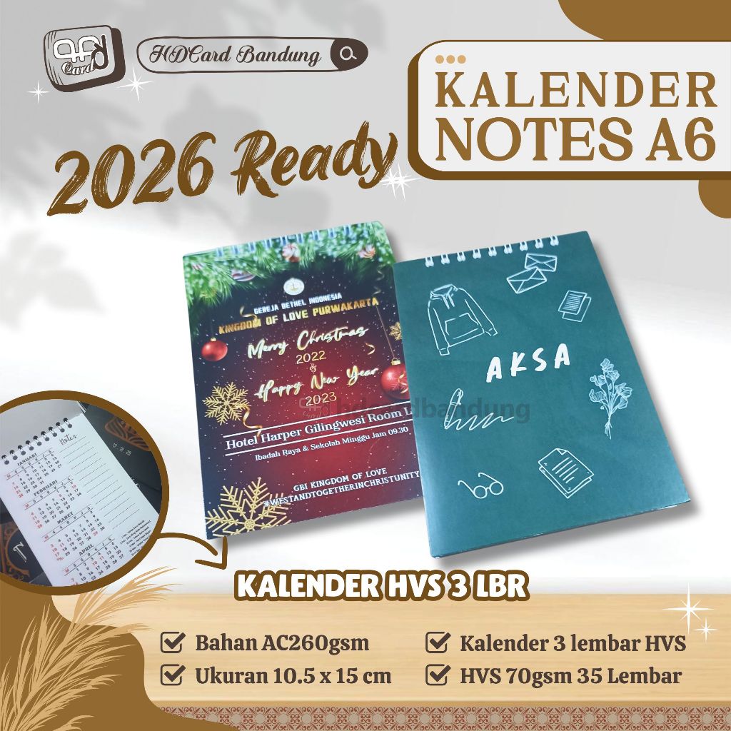 

Kalender Notes A6 Souvenir Notebook Nikah Khitan Ultah Seminar Promosi Kado Suvenir Murah l Kalnotes