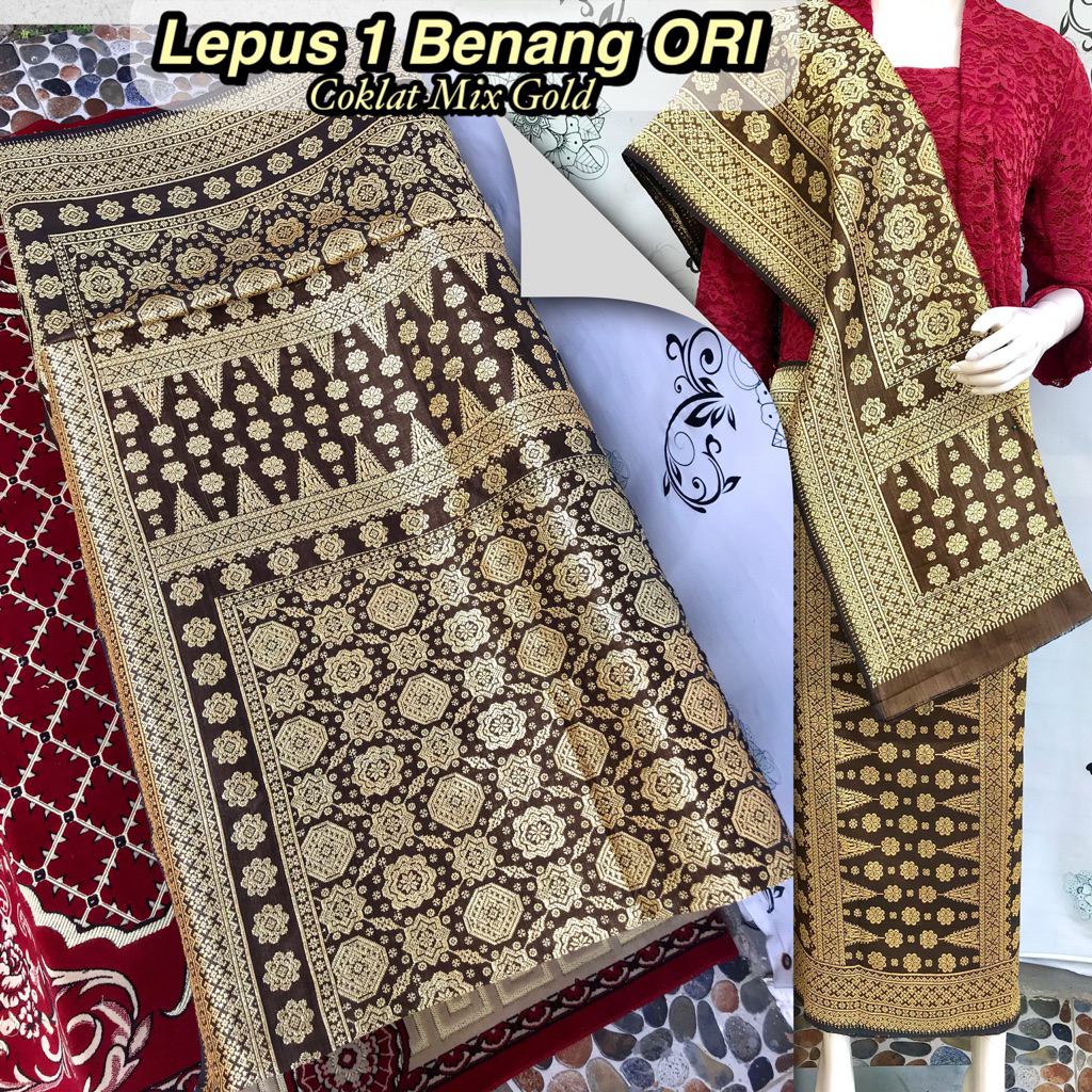 SONGKET TENUN TANGAN ASLI LEPUS ANEKA WARNA - ILHAM SONGKET PALEMBANG
