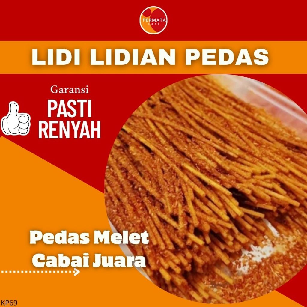 

Lidi Lidian Pedas 100Gram±/Cemilan Lidi Pedas/Snack Mie Lidi Pedas
