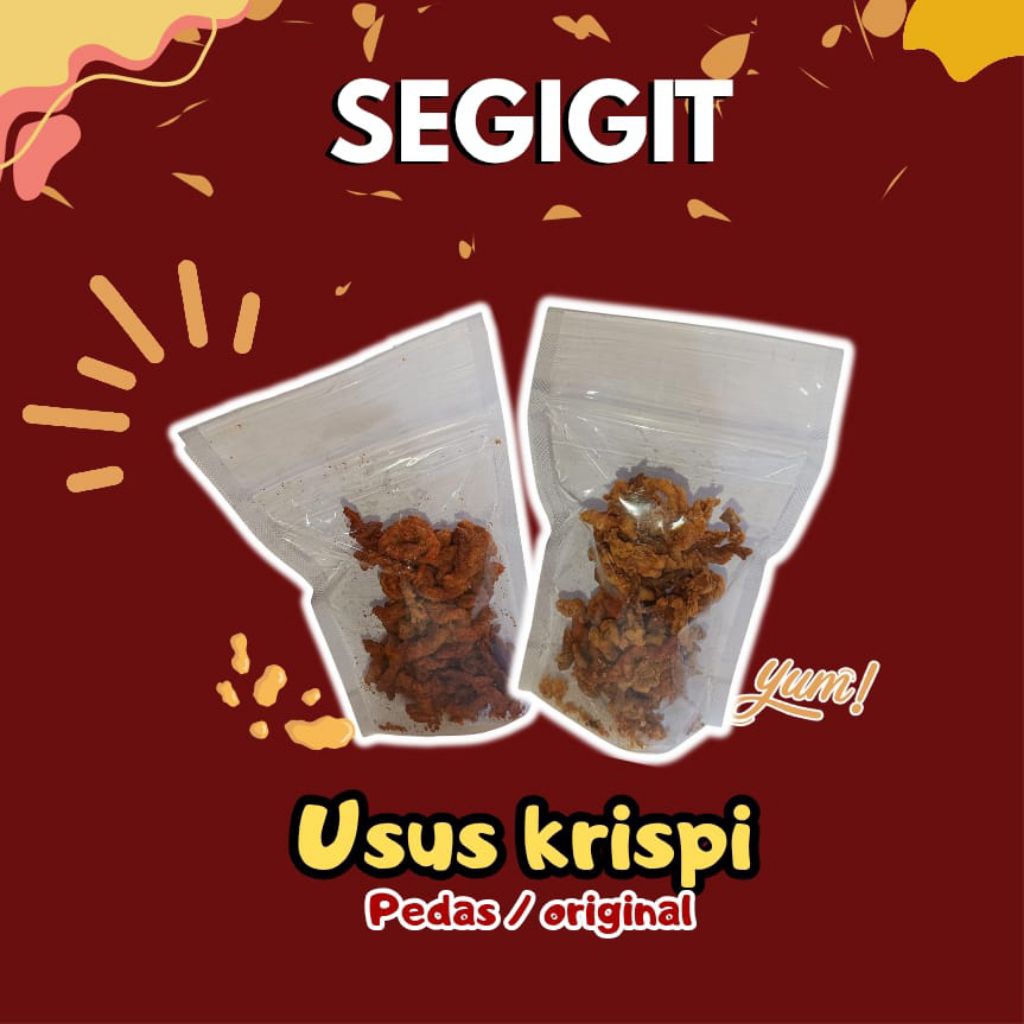 

usus krispi pedas daun jeruk/original ±100/250/500gram