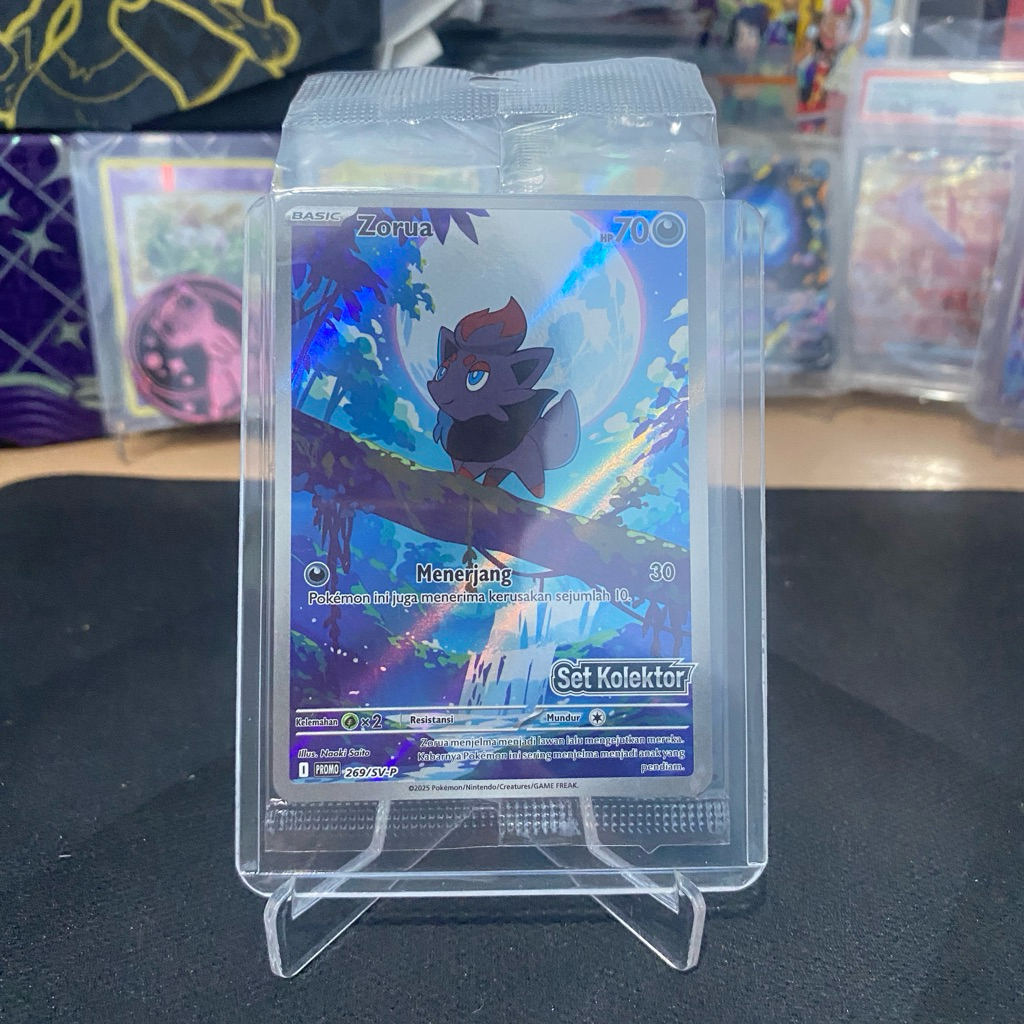 Kartu Promo Zorua TCG Pokemon Hitam dan Putih Set Kolektor Indonesia
