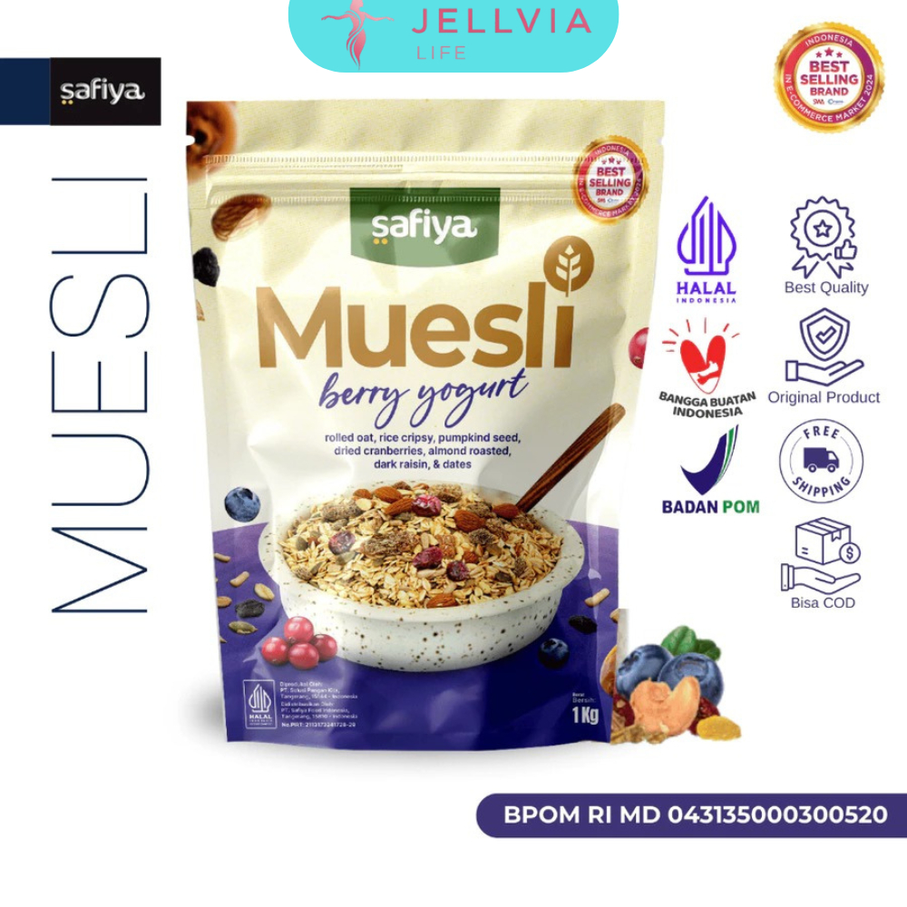 

Safiya Muesli Berry Yogurt 1 Kg Sereal Diet Sehat