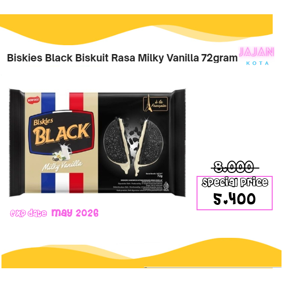 

Biskies Black Milky Vanilla 72 gram