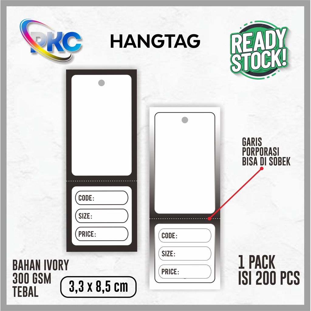 

H / HANGTAG POLOS/ LABEL BAJU/ MEREK PAKAIAN
