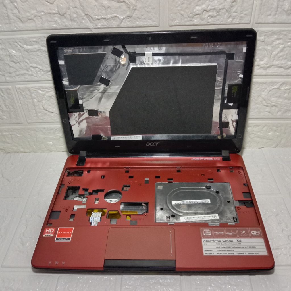 Kesing Case Casing Original Laptop Acer Aspire One 722