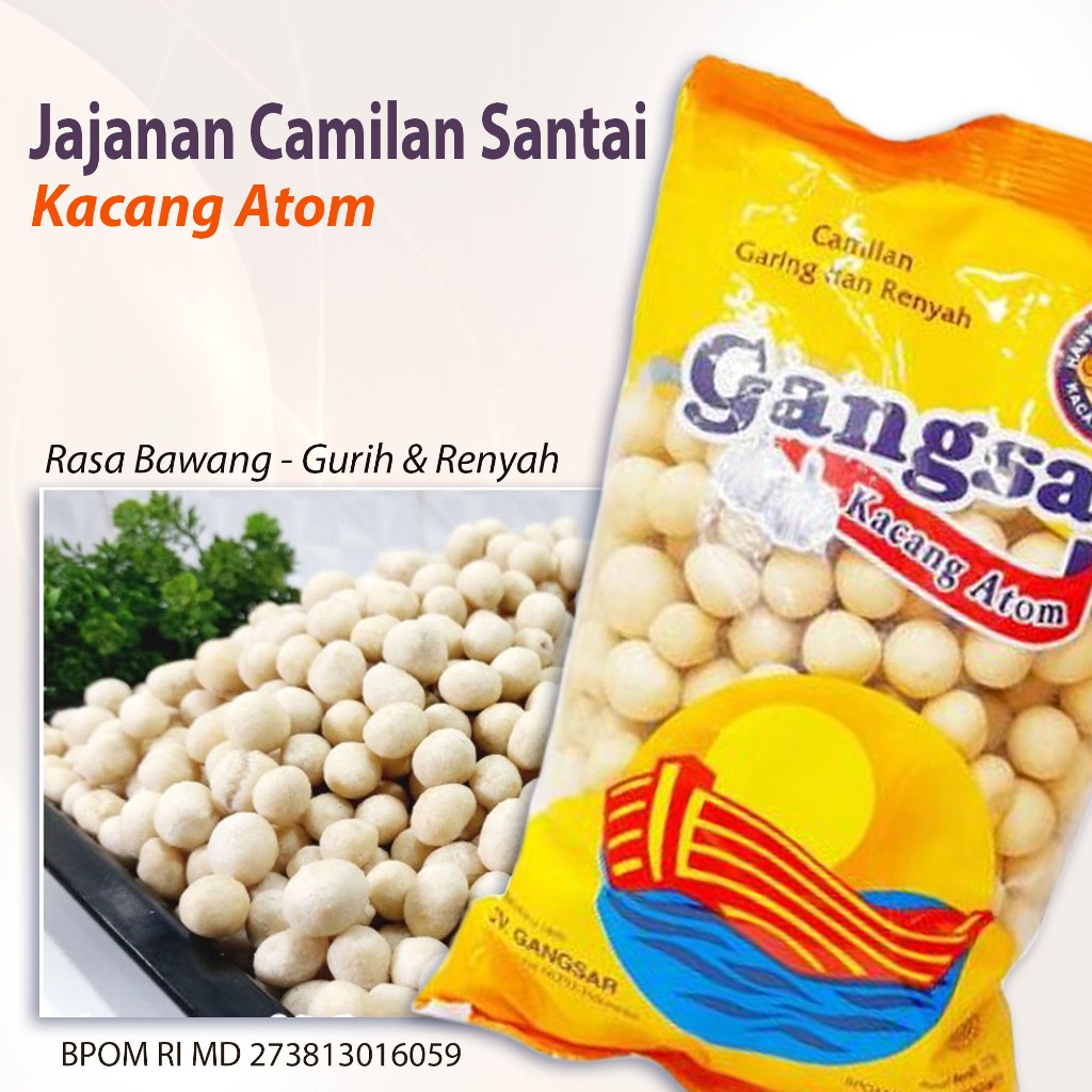 

Jajanan Camilan BEST SELLER Snack Jajanan camilan paling banyak dicari rasa Bawang Gurih dan Lezat tekstur Renyah Aman di tenggorokan tidak membuat Rik ~ gangsar kacang atom 225gr