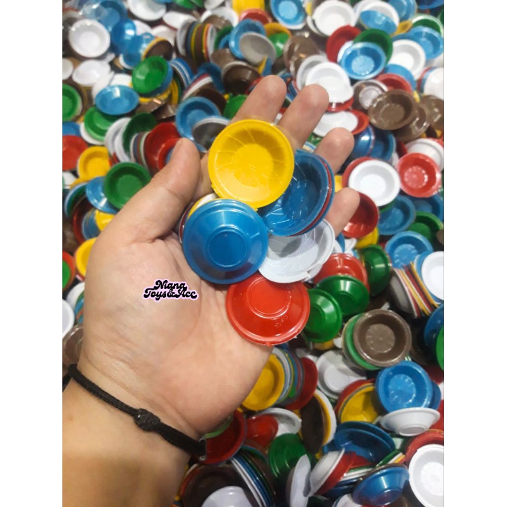1 kilo PIRING KECIL WARNA RENDOM mainan anak grosir harga murah