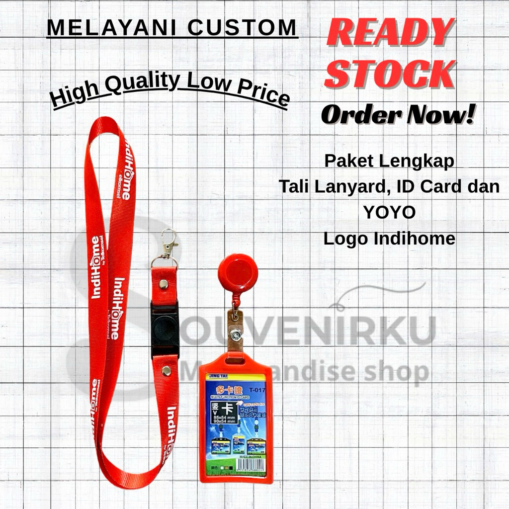 

Paket Lengkap Tali Lanyard + ID Card + YOYO Logo Indihome