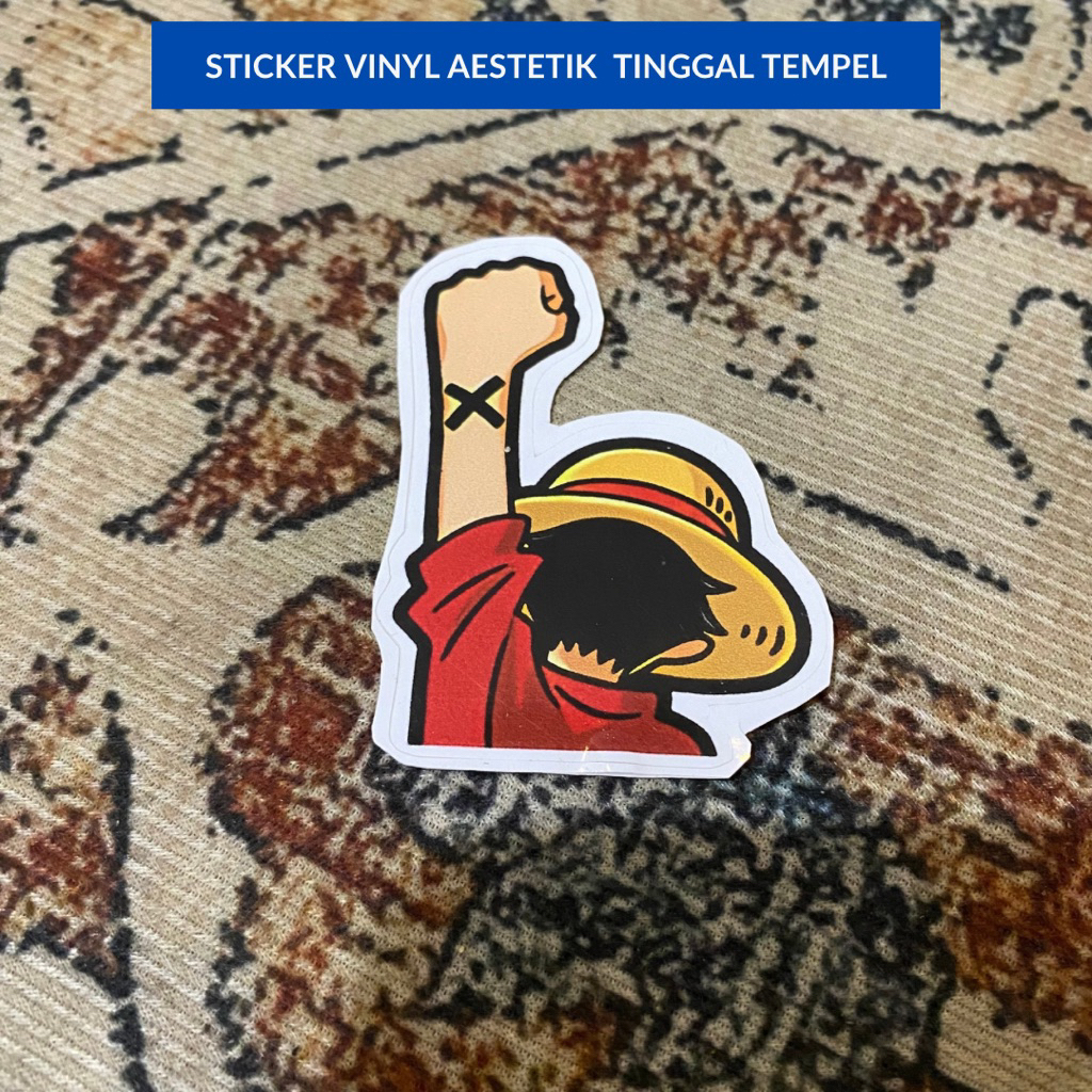 

Sticker Vinyl Luffy One piece Aestetik Satuan Untuk Hp Laptop cermin cassing helm tumblre dan lain lain