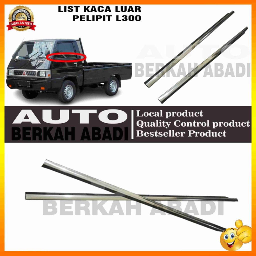 list kaca luar/pelipit kaca L300 Crome