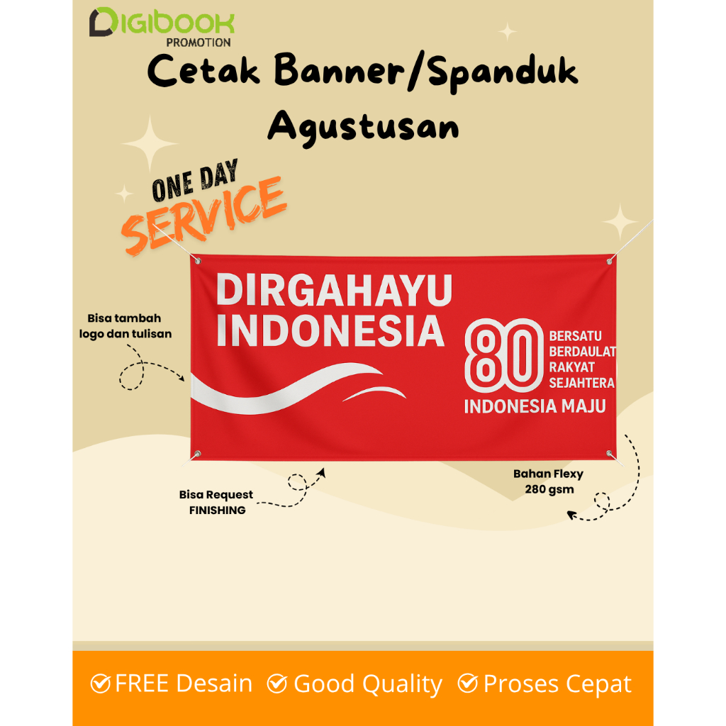 Cetak Spanduk/Banner Lomba/Photobooth Spesial 17 Agustusan - Custom Desain Free Template Bahan Flexy