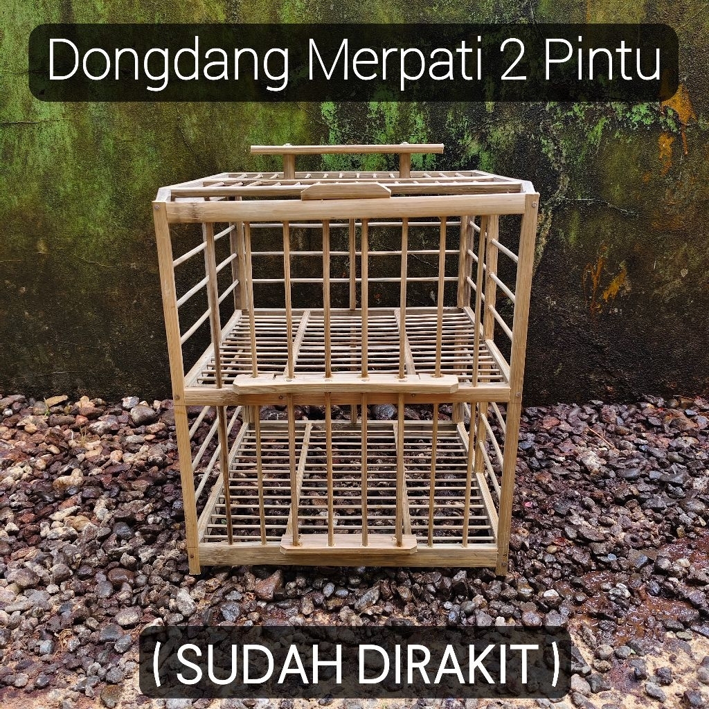 Dongdang Jemur Merpati 2 Pintu Full Bambu Tua Sudah Dirakit Termurah