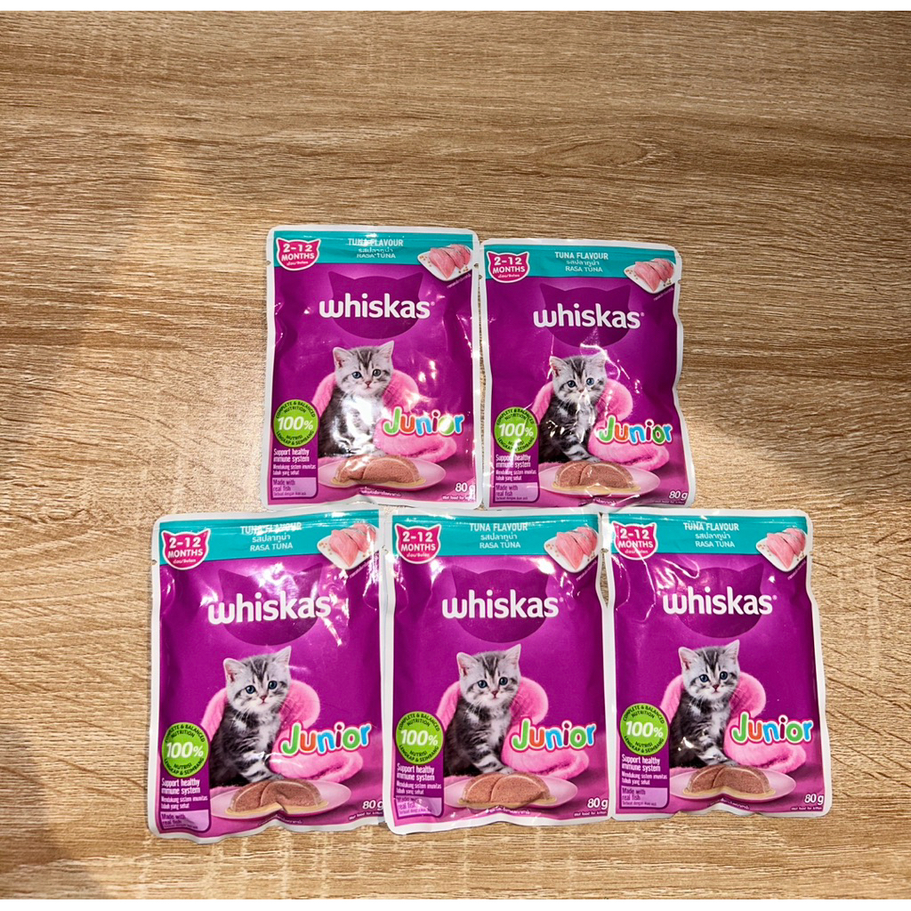 WHISKAS MAKANAN KUCING BASAH KITTEN DAN ADULT