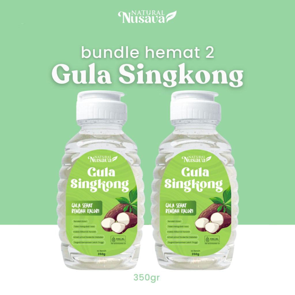 

[Bundle Hemat 2] Gula Singkong Cair Nusava - Pemanis Alami Rendah Kalori - Natural Sweetener - 350gr