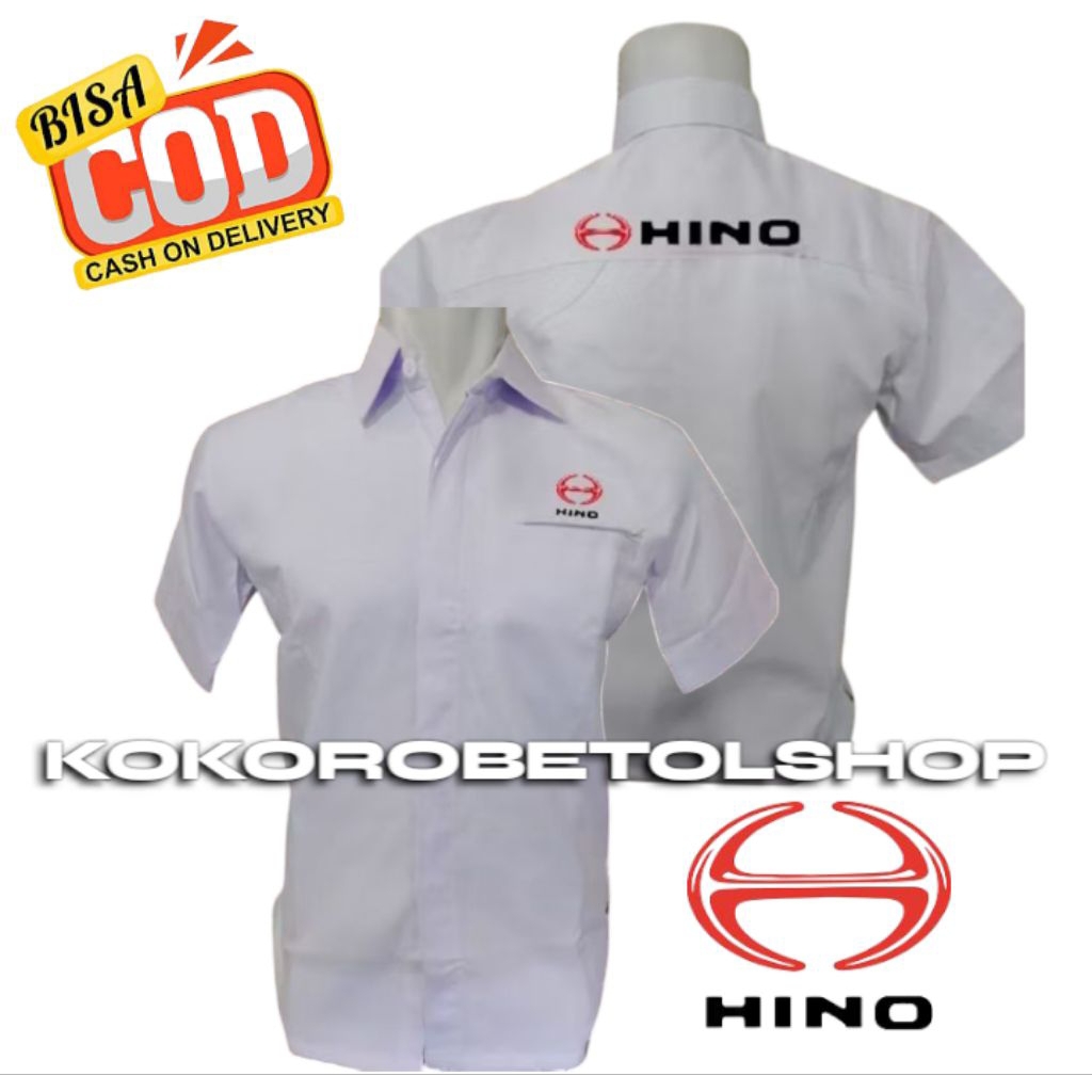 KEMEJA PDH HINO KANTONG SATU (BOBOK)COSTUM LOGO HINO ATASAN KEMEJA PENDEK #HINO