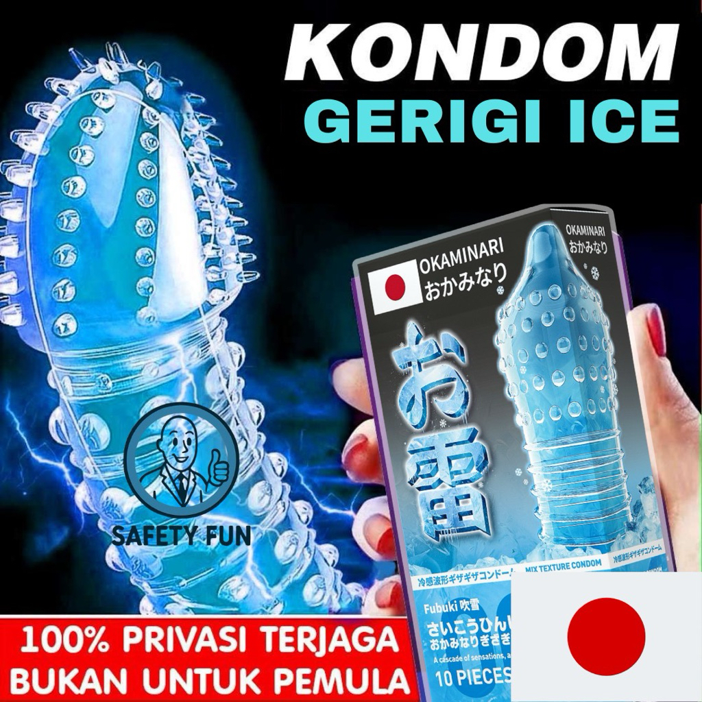 Kondom 001 tipis bergerigi varian OKM Dot Pipa Ice terlengkap pengiriman instant super tipis rasa ic