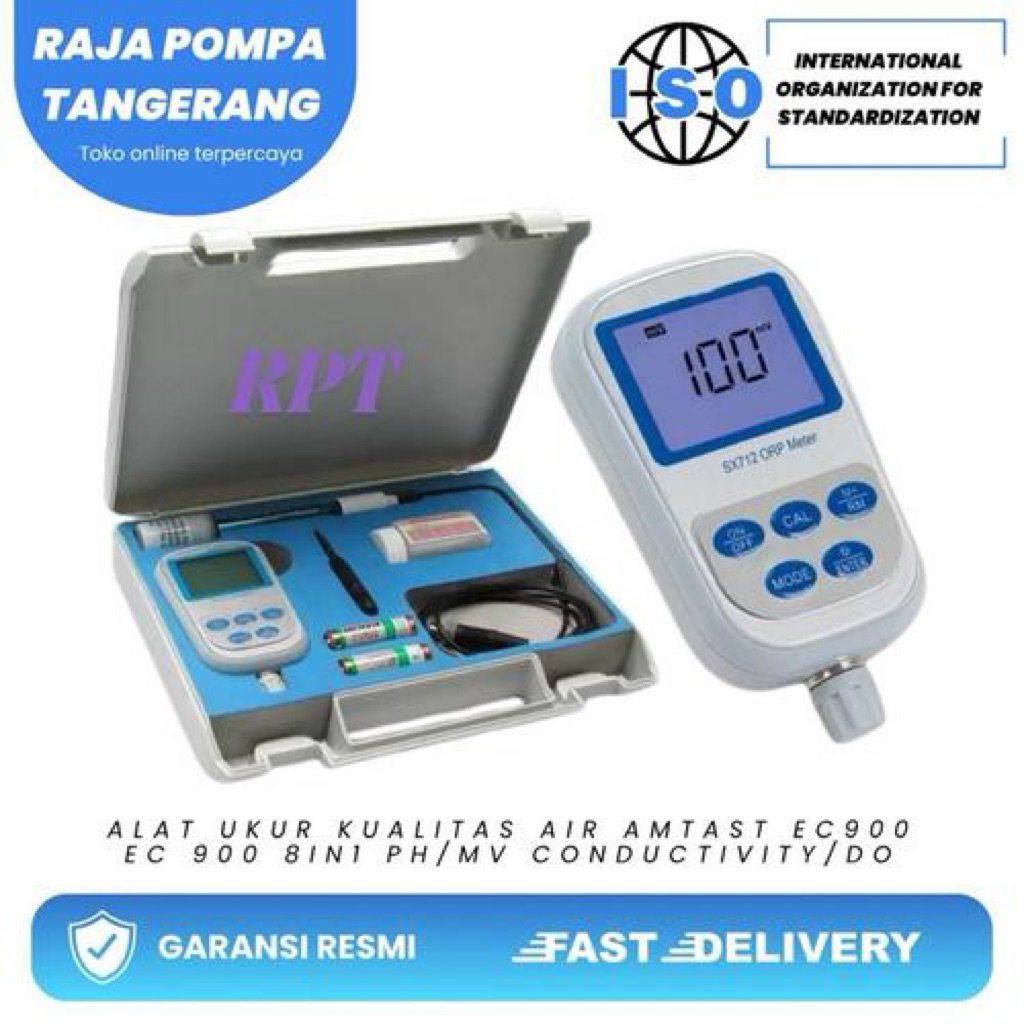 Alat Ukur Kualitas Air AMTAST EC900 EC 900 8in1 pH/mV Conductivity/DO
