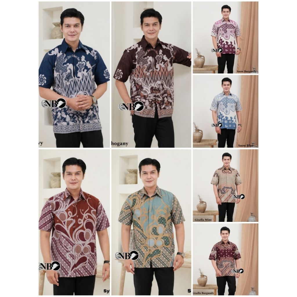 COD Zahira Kemeja Batik Pria Lengan Pendek Katun Primis Halus M L XL XXL
