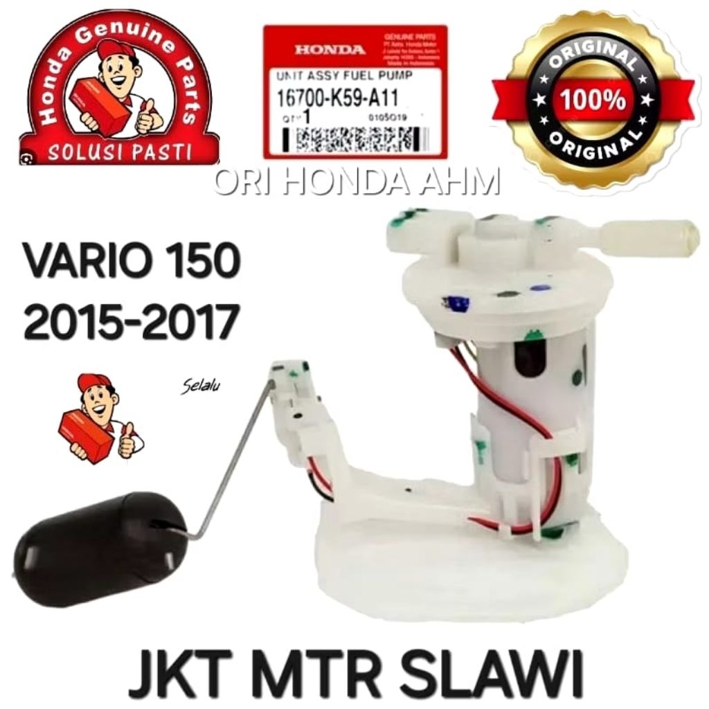 16700 k59 a12 fuel pump, pompa bensin vario 150 2015-2017 ori honda ahm asli honda