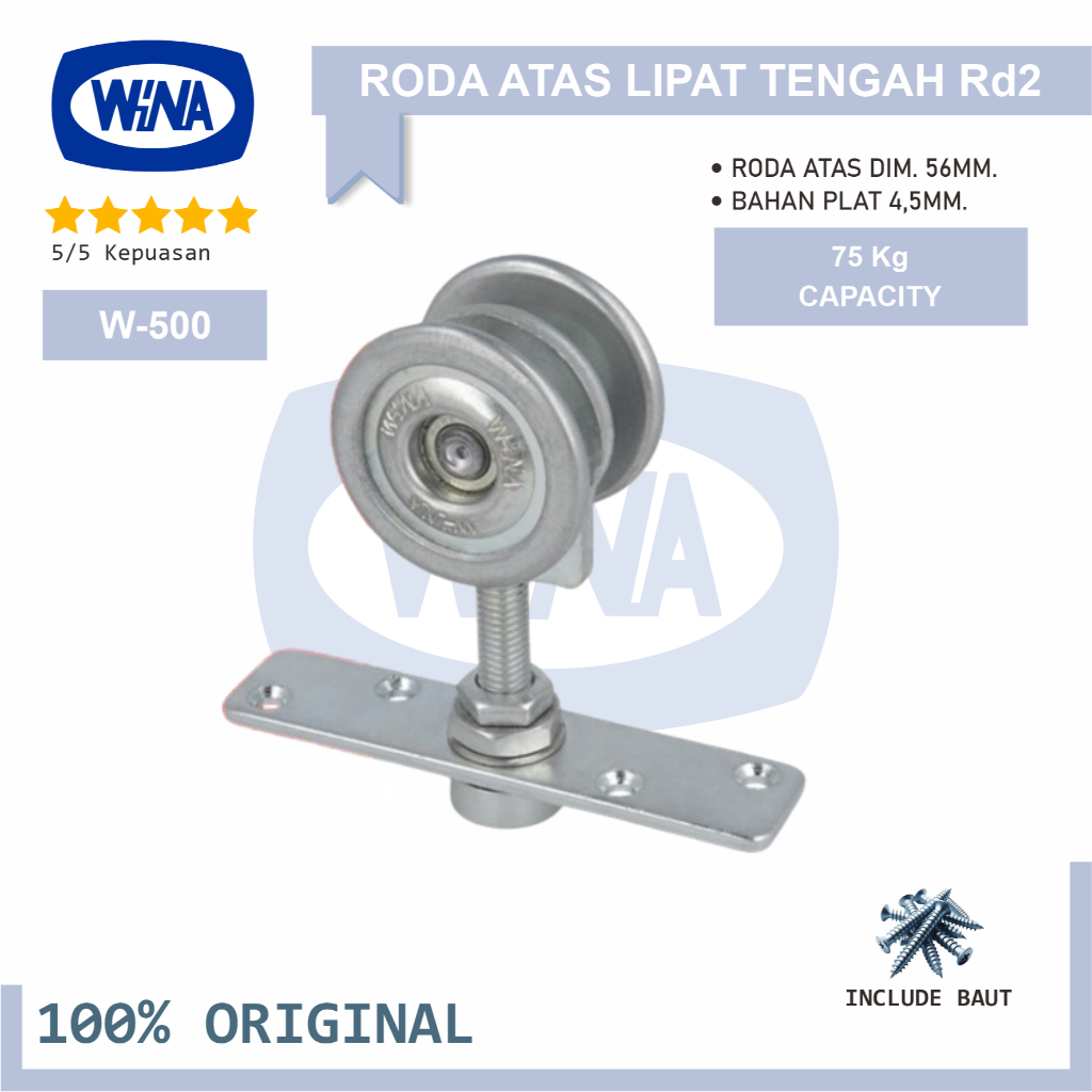 Roda Atas Lipat Tengah RD2 Wina W500 Roda Pintu Lipat Tengah dan Roda Sliding - 100% Original