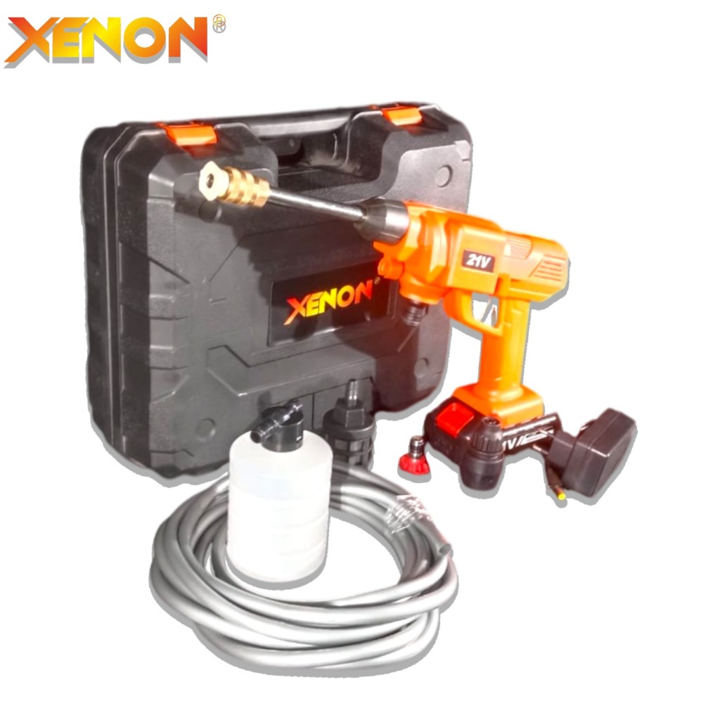 XENON MESIN JET CLEANER CORDLESS 21V HPW 2160 /ALAT SEMPROT STEAM AC DAN MOBIL