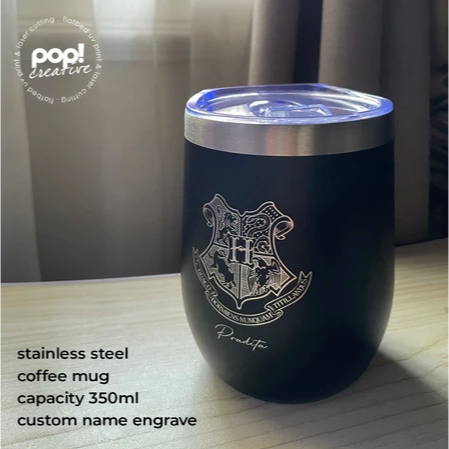 Mug Harry Potter Stainless Grafir Custom Nama Coffee Mug Hogwarts