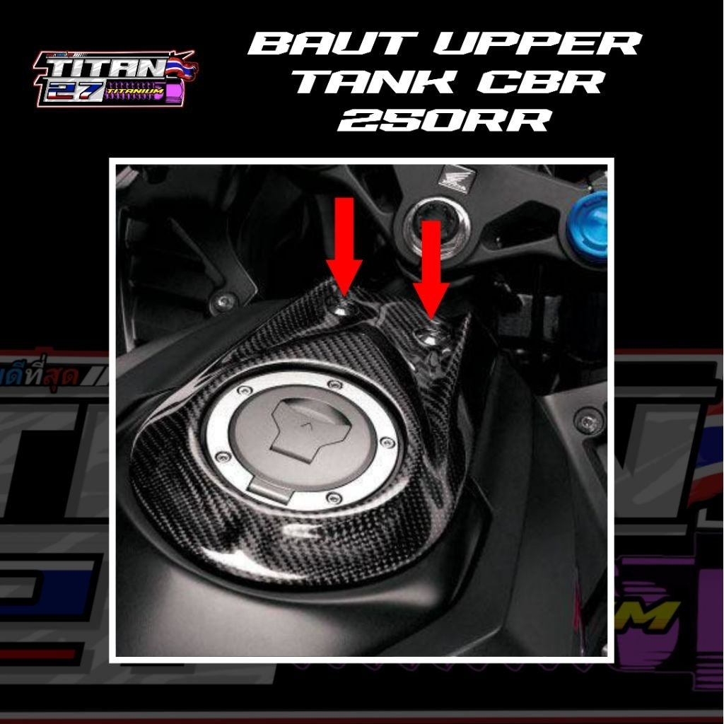 Baut Upper Tank Atas Tangki CBR 250RR Titanium Gr 5 2 PCS Original Vietnam Original