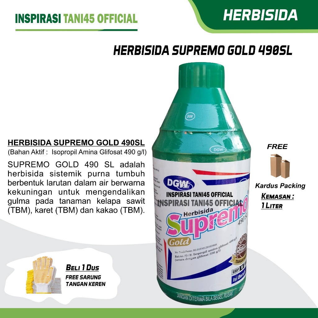 SUPREMO GOLD 490 SL 1 Liter  / Racun Rumput Supremo 1 liter