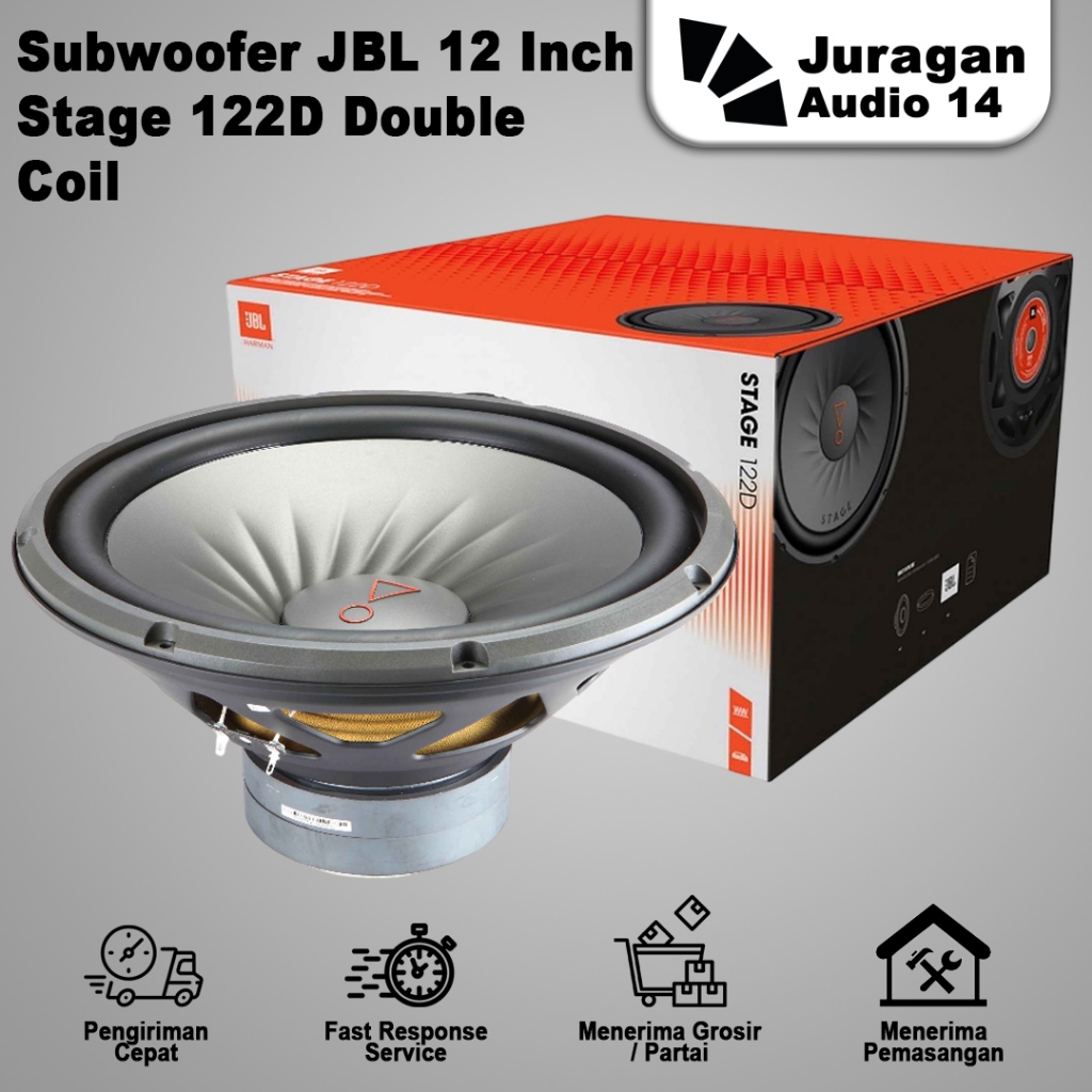 Subwoofer 12 inch JBL STAGE 122D Double Coil Magnet Subwofer Mobil 12 Inch 122D