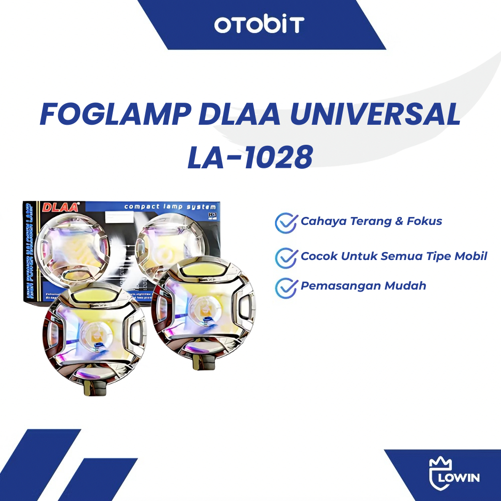 FOGLAMP DLAA 2 PCS UNIVERSAL / LAMPU TEMBAK LA 1028 CLEAR RAINBOW YELLOW UNIVERSAL