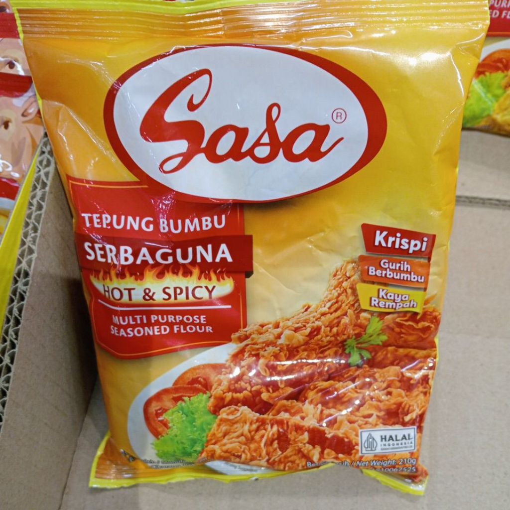 

Sasa Tepung Bumbu Serbaguna Hot & Spicy 210g