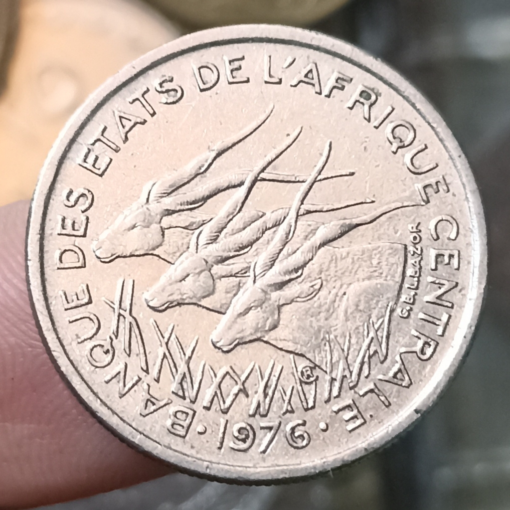 Koin Kuno Central African States 50 Francs Tahun 1976