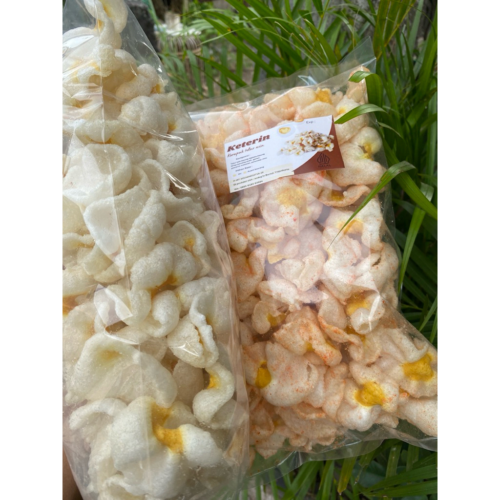 

kerupuk telur asin siap makan