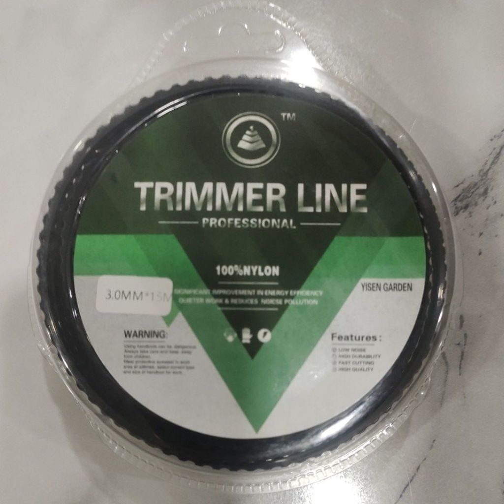 senar mesin potong rumput  3mm x15 meter model gerigi