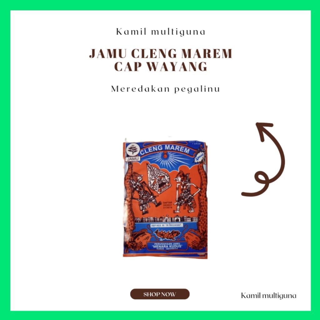 

BPOM jamu cleng marem cap wayang/ becak dassamuka jamu tradisional jamu obat pegal linu