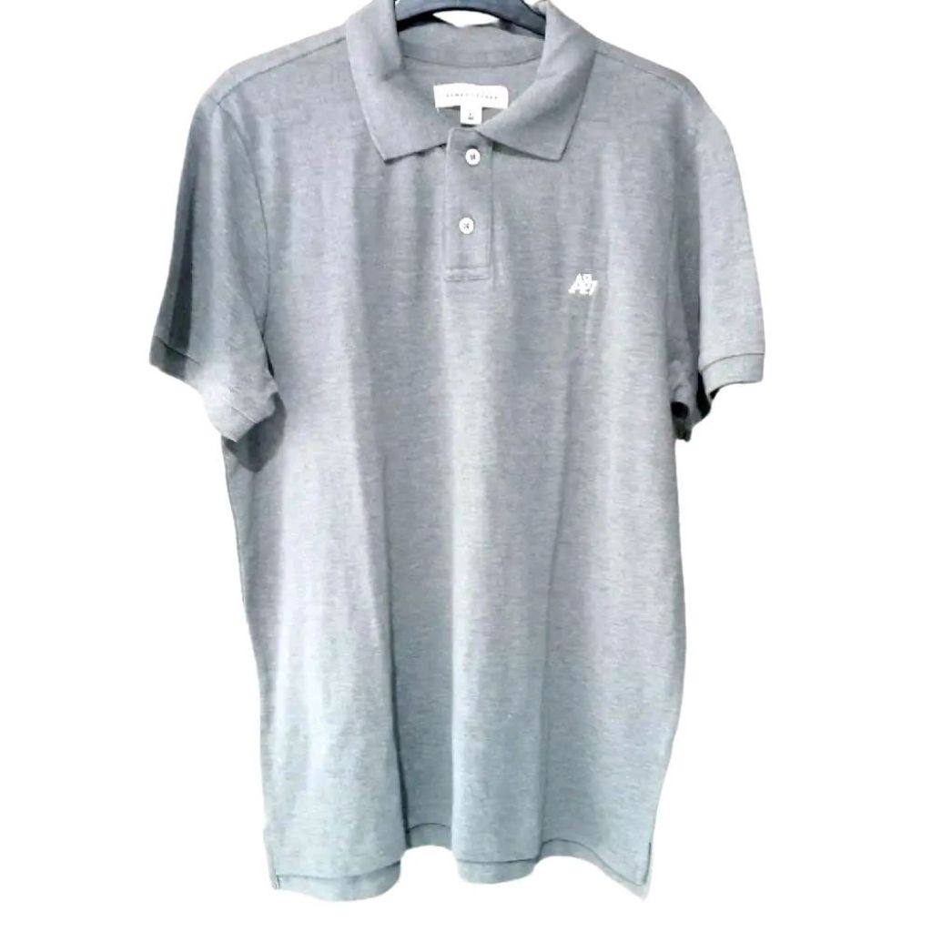 Aeropostale Polo Shirt Logo A87 Grey Laki-Laki