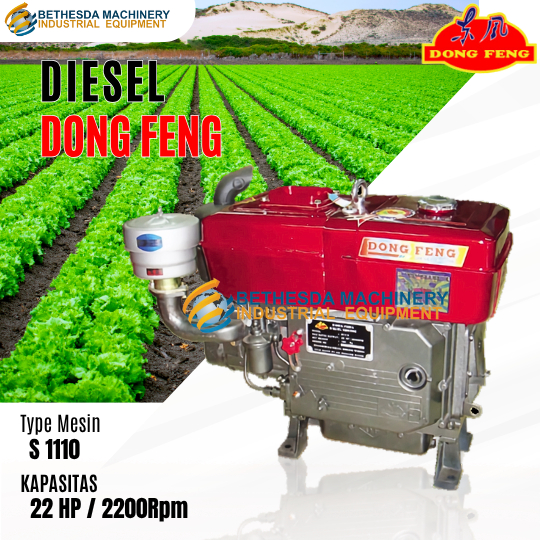 Diesel penggerak S 1110 22 HP Dongfeng - Mesin Dong Feng 22 PK Hopper