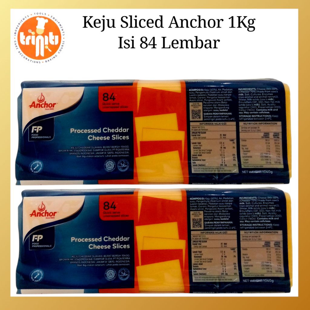 

Keju Sliced Anchor 1Kg - Keju Orange Anchor 1Kg ( ISI 84 Lembar )