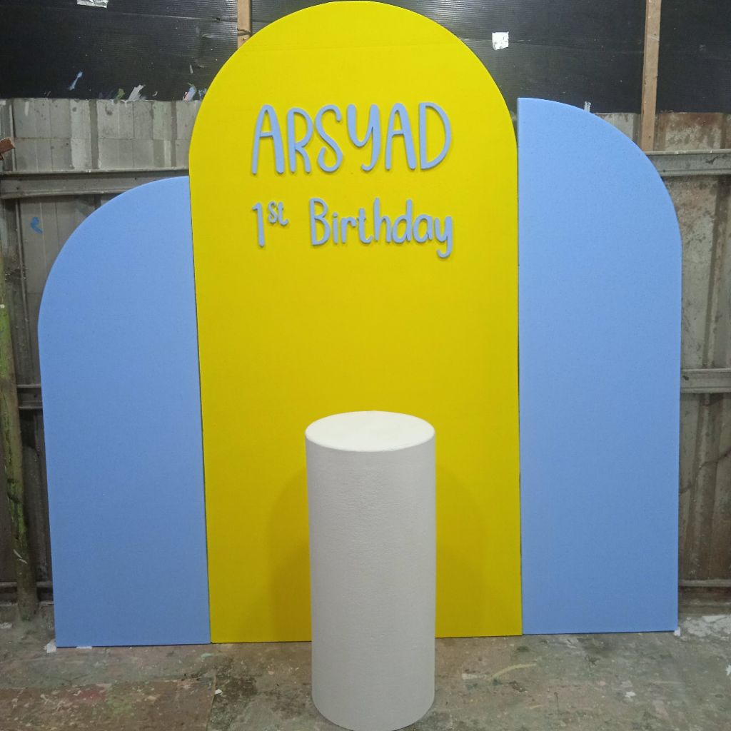 Backdrop/Styrofoam/pesta/anak/ulang tahun/wedding/lamaran/custom