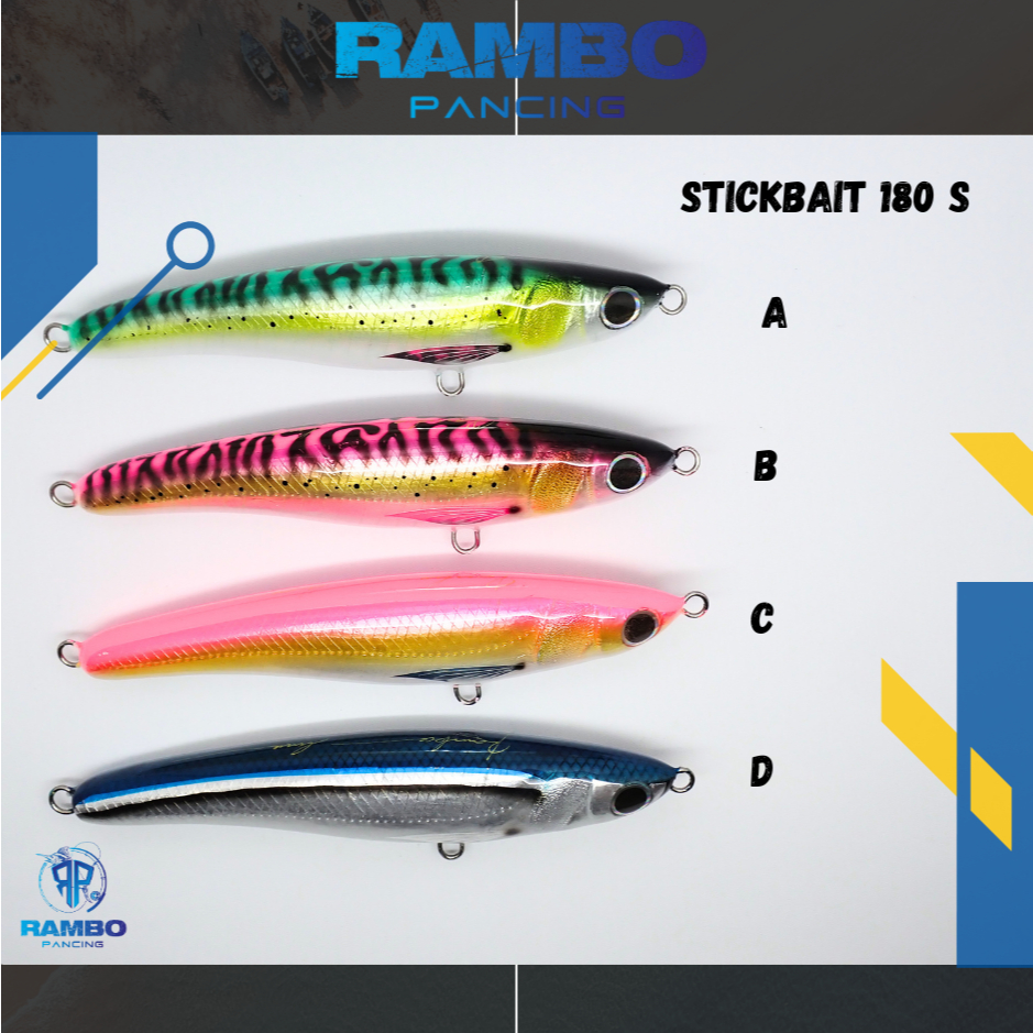 RAMBO LURE HANDMADE STICKBAIT 180 S (SINKING) 80GR