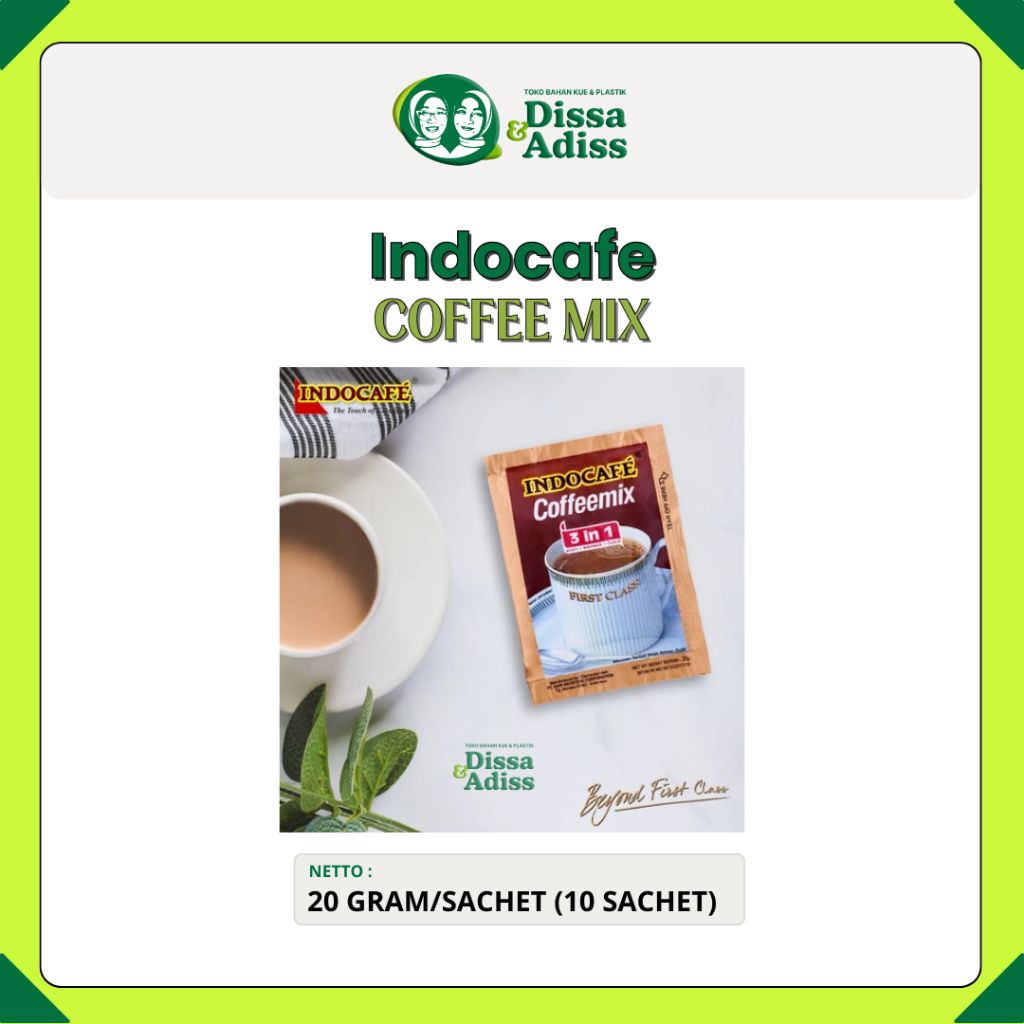 

Kopi Indocafe Coffeemix 3in1 Renceng (10 Sachet) - Tobaqdissa