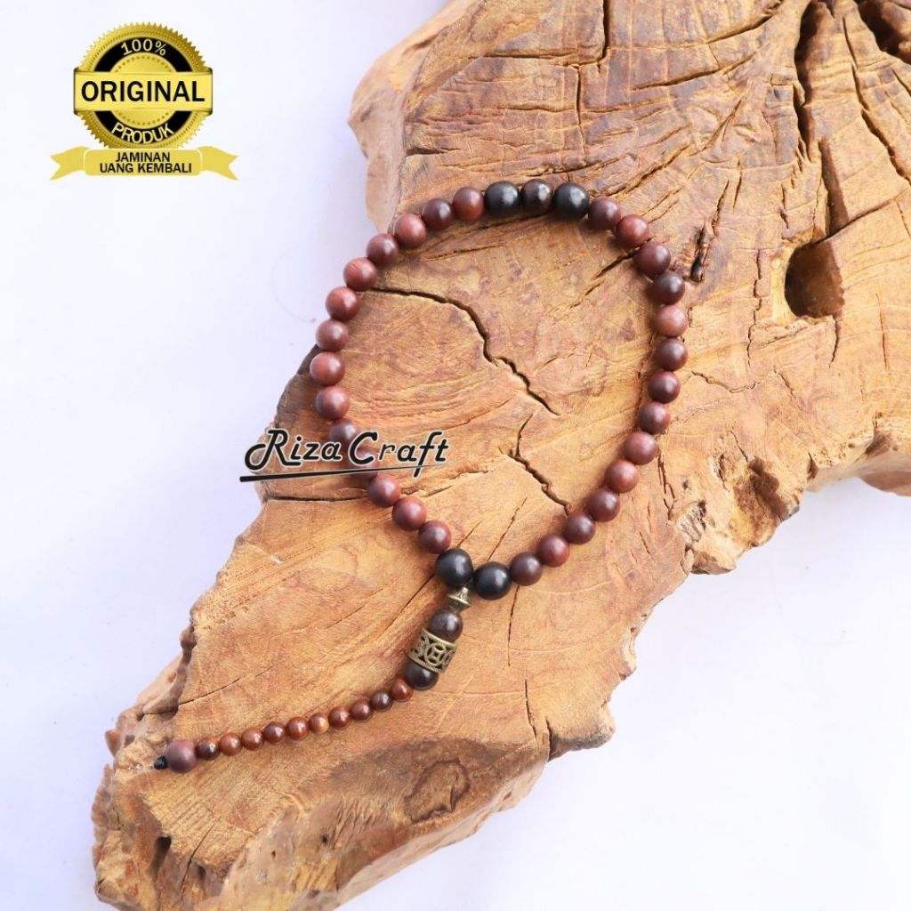 Tasbih 33 Butir Kayu Galih Nagasari mix Galih Kelor Asem Hitam Cirebon Asli Original 100%