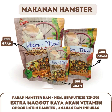 HAM MEAL EXTRA MAGGOT Hamster Food Seed & Grain Hamsfood Jolly Vitakraft Makanan Pakan Racikan Hamst