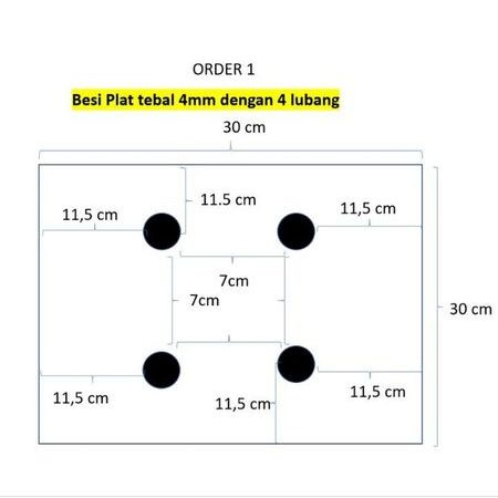 

Besi plat Custom 4mm
