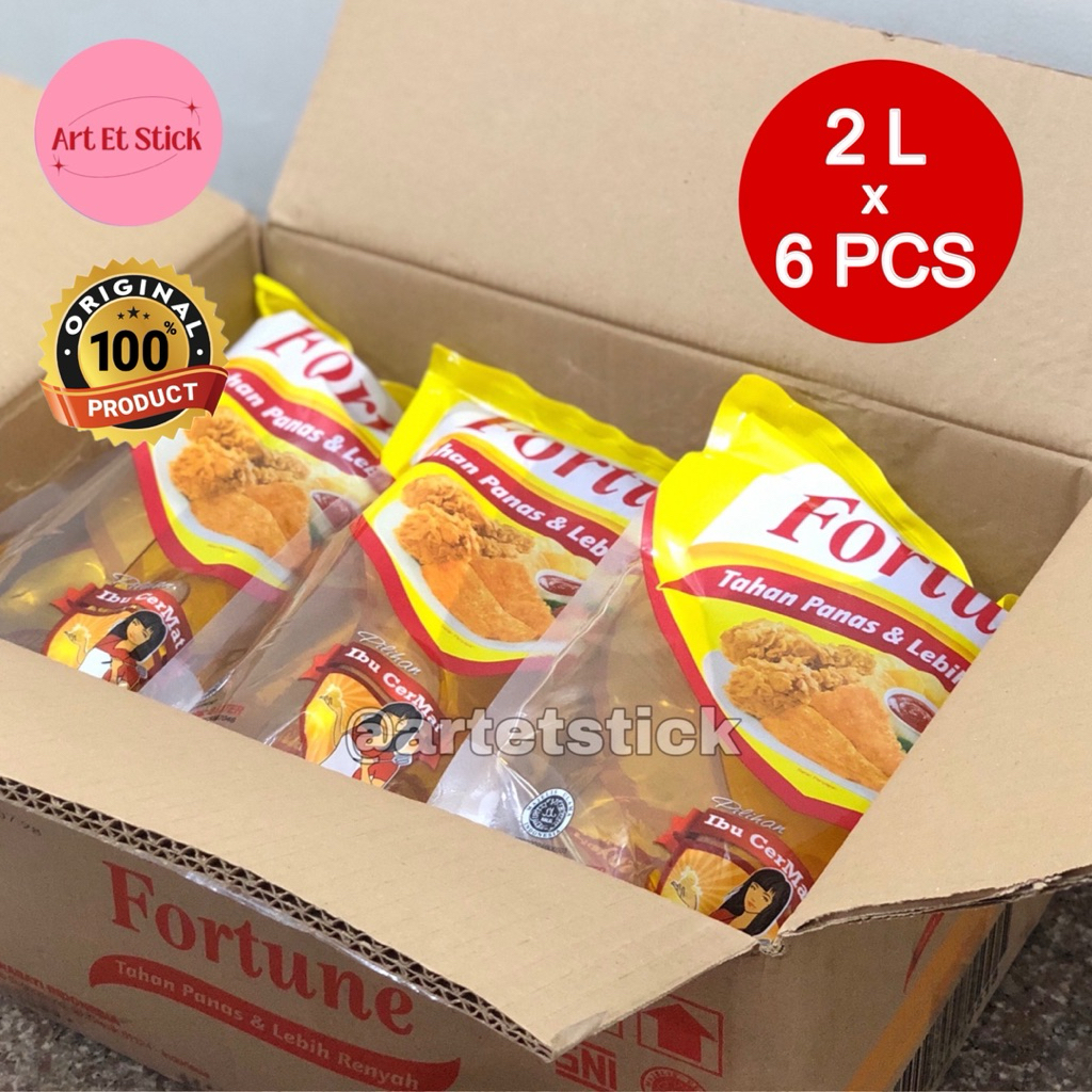 

Fortune Minyak Goreng Sawit 2 Liter - 1 Dus Isi 6 Pouch