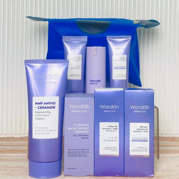 Wardah Paket Renew You Anti Aging Untuk Wajah Keriput dan Pori-pori Besar 4 Produk