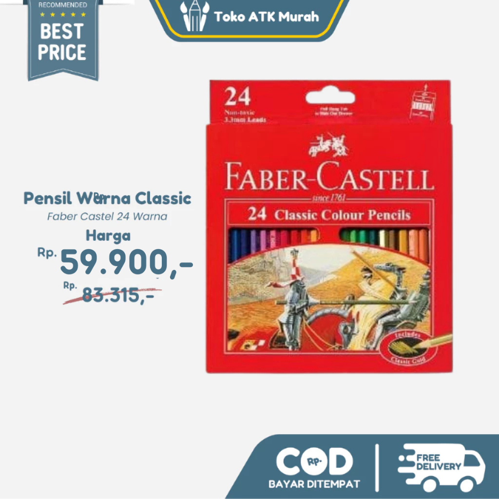 

Pensil Warna Faber-Castell 24 Classic Colour Pencils (#115854)