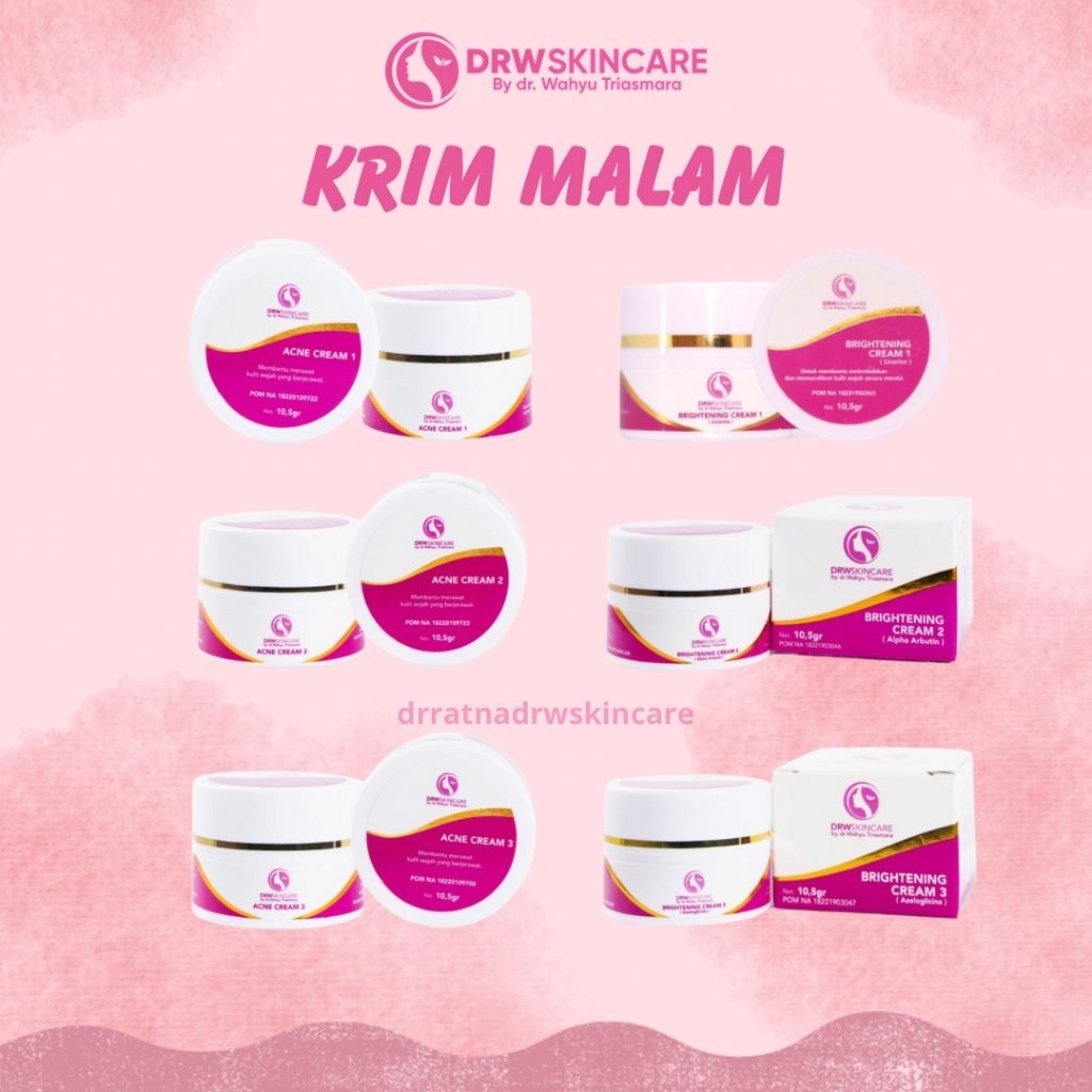 DRW Skincare - Krim Malam series Drw Skincare / Night Cream Drw Skincare / Krim pencerah / Brighteni
