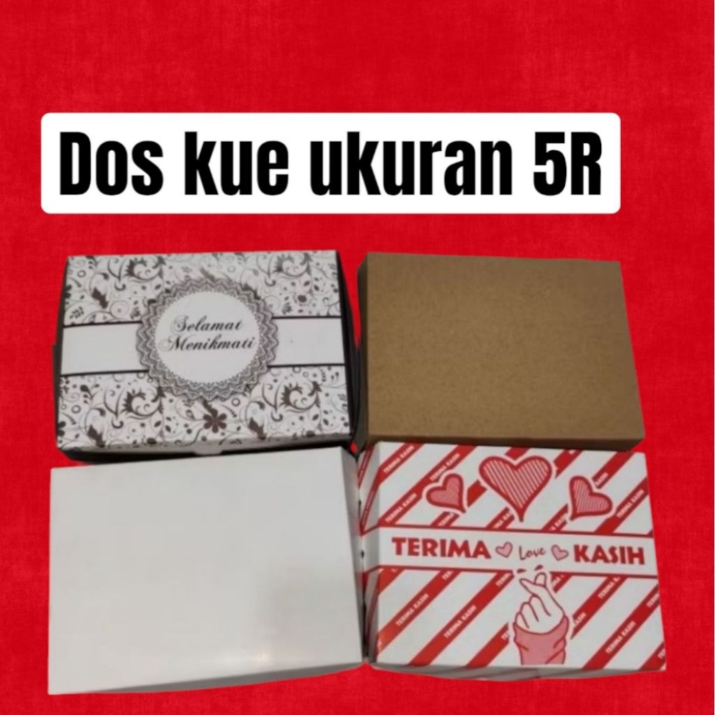 

Box/kotak kue uk R5 uk 16x12cm