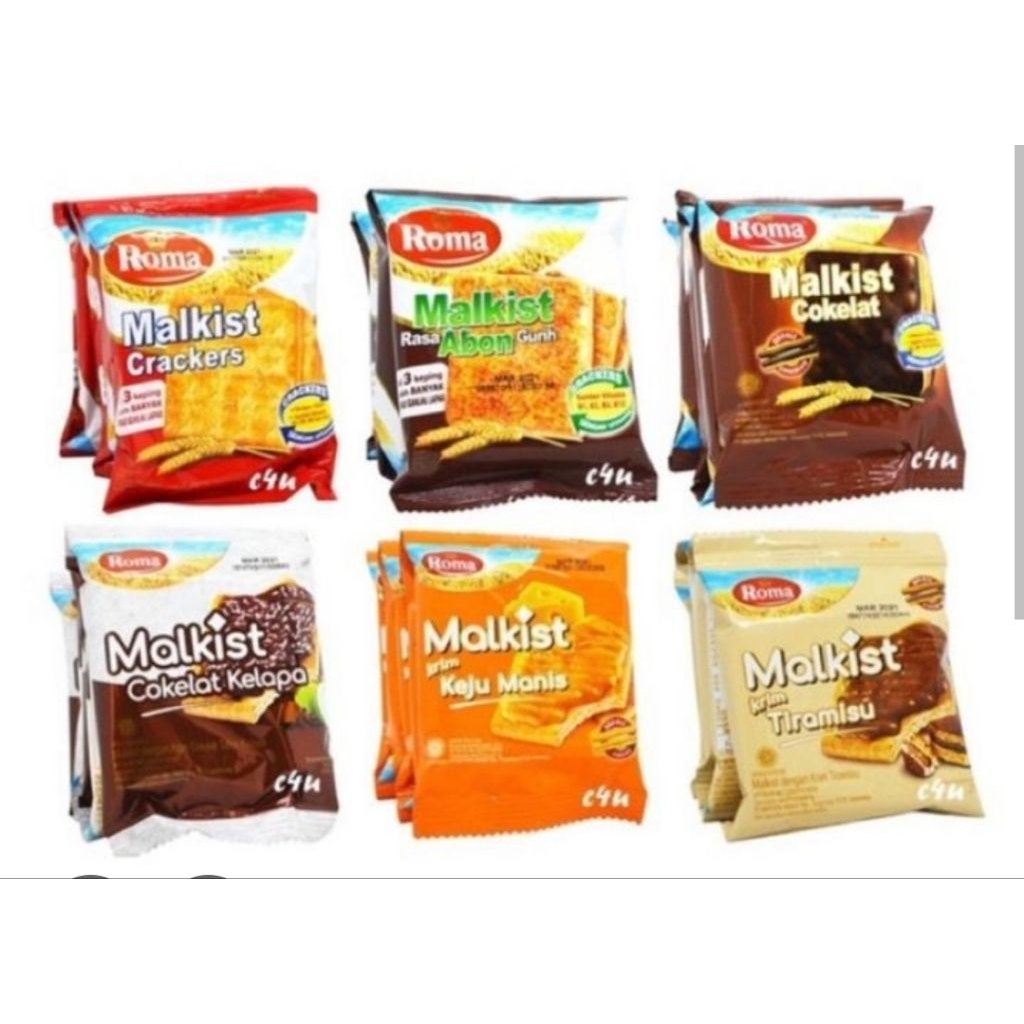 

malkis roma biskuit renyah all varian renceng (10bungkus)
